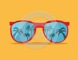 Trendy sunglas vector illustration