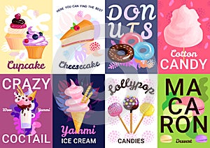 Trendy Sweets Posters Banner Set