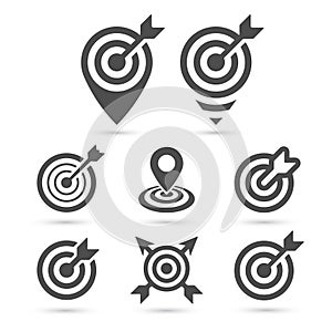 Trendy Target icon for business and interface