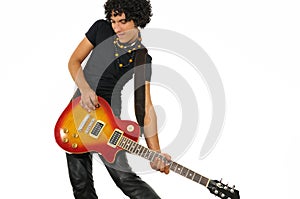Trendy teen guitarist