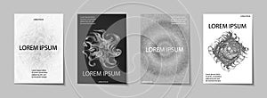 Trendy template set with futuristic modern shapes for poster, cover, card, broshure, banner.