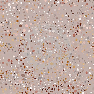 Trendy Terrazzo Pattern Background with Earthy Tones and Random Speckles.