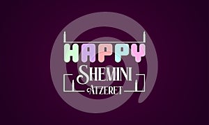 Trendy Text Styles for Happy Shemini Atzeret design