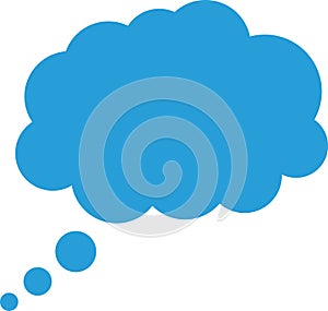 Trendy think bubble in flat style. Think bubble isolated on white background. Cloud line icon Vector art.