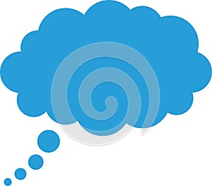 Trendy think bubble in flat style. Think bubble isolated on white background. Cloud line icon Vector art.