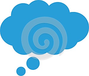 Trendy think bubble in flat style. Think bubble isolated on white background. Cloud line icon Vector art.