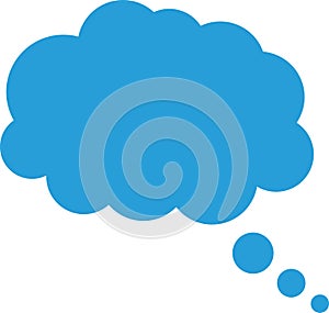 Trendy think bubble in flat style. Think bubble isolated on white background. Cloud line icon Vector art.