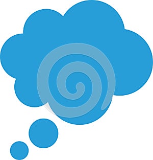 Trendy think bubble in flat style. Think bubble isolated on white background. Cloud line icon Vector art.