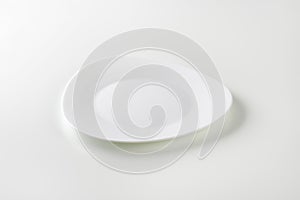 Trendy triangle white plate
