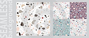 Trendy vector seamless colorful pattern with crushed stone. Design backgrounds for wallpaper, cover. Vector