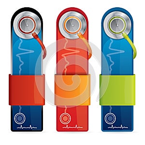 Trendy vertical medical banners