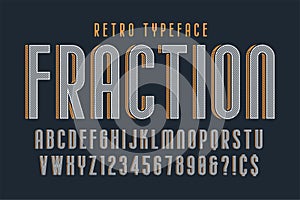 Trendy vintage display font design, alphabet, typeface