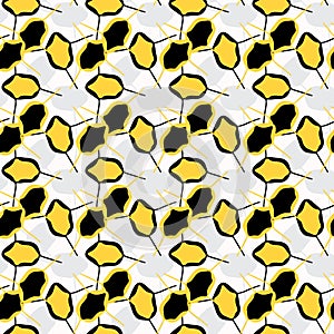 Trendy Yellow and Black Abstract Geo Shapes