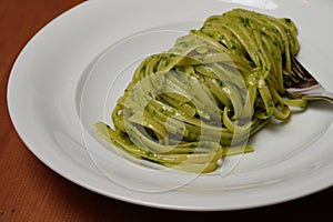 Trenette or Linguine with Pesto alla Genovese