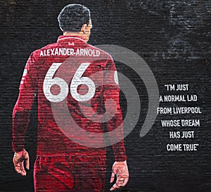 Trent Alexander-Arnold mural in Liverpool