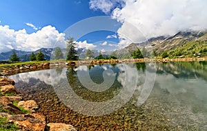 Trentino - small lake in Pejo