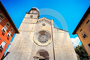 Trento cathedral rose window italy landmarks - Trentino monument photo