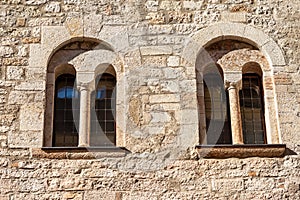 Palazzo Pretorio - Ancient palace with mullioned windows in Trento Italy photo