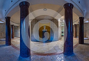 Trento, Italy, August 28, 2021: Mausoleum of Cesare Battisti in Trento, Italy