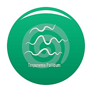 Treponema Pallidum icon vector green