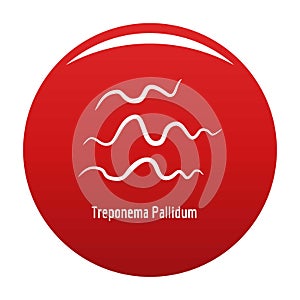 Treponema Pallidum icon vector red