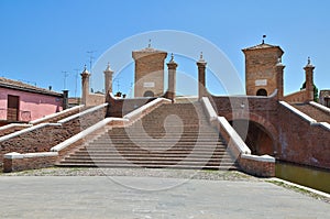 Trepponti Bridge. Comacchio. Emilia-Romagna. Italy.