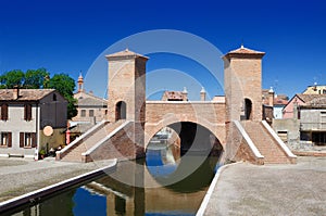 Trepponti bridge of Comacchio, Ferrara, Emilia Romagna, Italy