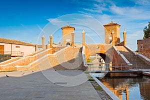 Trepponti bridge in Comacchio, Ferrara, Italy photo