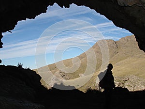 Tres Picos Cave shadow