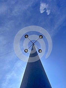 Tresigallo in Ferrara in Italy, street lighting street lamp photo