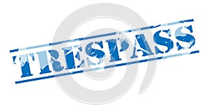 Trespass blue stamp photo