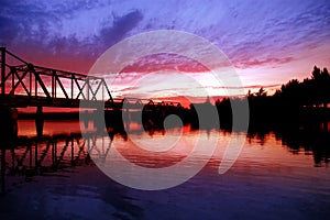 Trestle Bridge over River