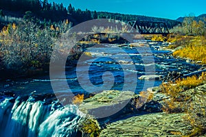 Trestle crossing over Crowsnest river