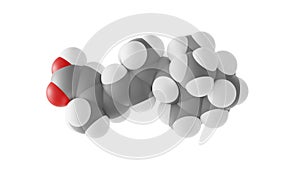 tretinoin molecule, all-trans retinoic acid, molecular structure, isolated 3d model van der Waals