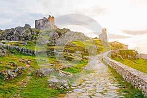 Trevejo Castle in caceres, extremadura, spain photo