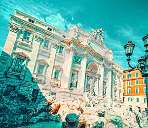 Trevi Fountain. Ancient, beautiful, incredible Rome, where every place is filled with history