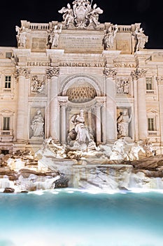 Trevi fountain city of Rome Italy night view