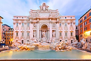 Trevi Fountain or Fontana di Trevi in Rome, Italy