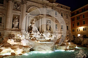 The Trevi Fountain Italian: Fontana di Trevi in Rome, Italy