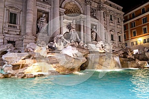 Trevi Fountain at night - Rome, Italy