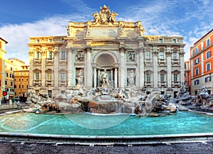 La fontana de Trevi en Roma, Italia.