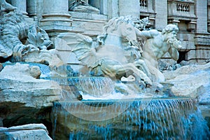 Trevi fountain, rome, italy