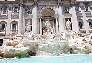 The Trevi fountain in Rome, Italy