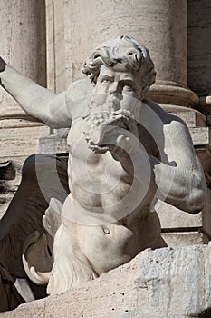 Trevi's Fountain Statue Detail