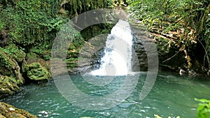 Trevi waterfall in Lazio Simbruini Mountains