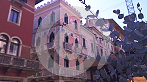 Treviso historical building broll