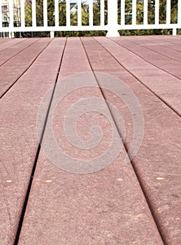 Trex deck floor closeup view