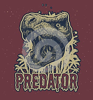 Trex Dinosaur Vector background.