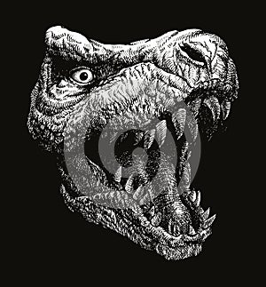 Trex Dinosaur. Vector background. Eps 8