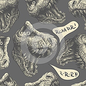 Trex. Vector seamless background